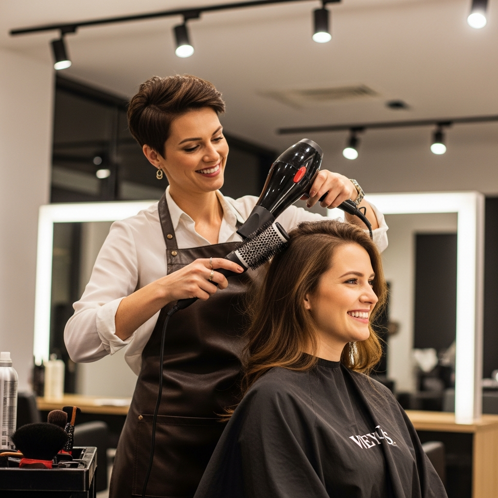 Kadeřnice při práci